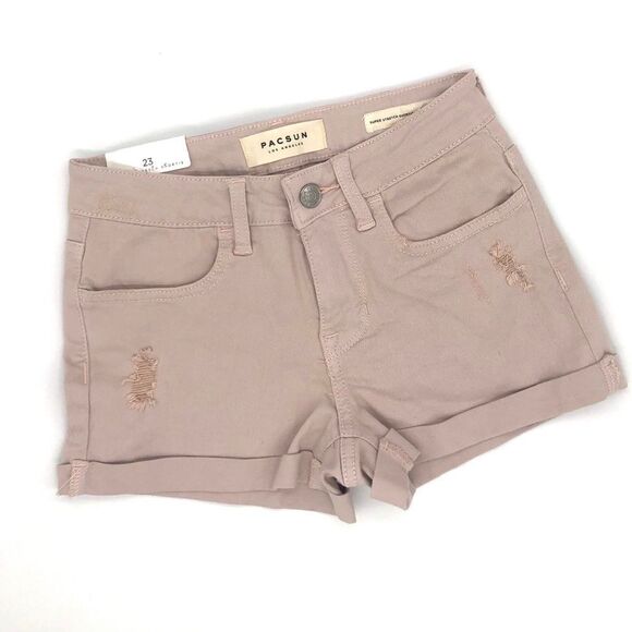 PacSun Pants - PacSun Semi Distresses Super Stretch Shortie NWT